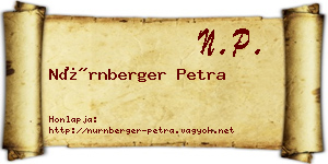 Nürnberger Petra névjegykártya